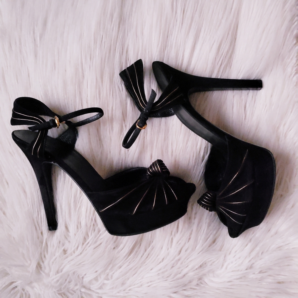 Gucci Suede Platform Heels